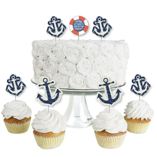Pack of 24 Nautical Cupcake Pick Toppers